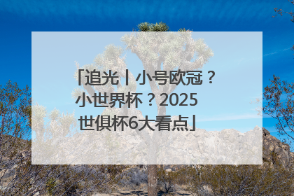 追光丨小号欧冠？小世界杯？2025世俱杯6大看点