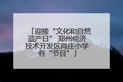 迎接“文化和自然遗产日” 郑州经济技术开发区肖庄小学有“节目”