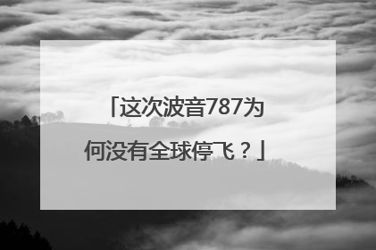 这次波音787为何没有全球停飞？