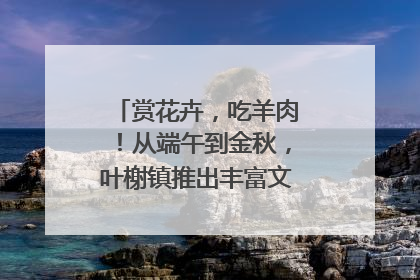 赏花卉，吃羊肉！从端午到金秋，叶榭镇推出丰富文旅活动邀您爽玩