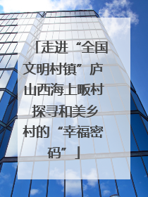 走进“全国文明村镇”庐山西海上畈村 探寻和美乡村的“幸福密码”