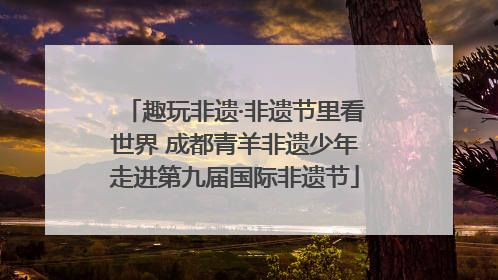 趣玩非遗·非遗节里看世界 成都青羊非遗少年走进第九届国际非遗节