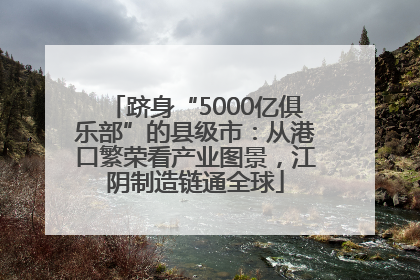 跻身“5000亿俱乐部”的县级市：从港口繁荣看产业图景，江阴制造链通全球