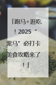 跑马+逛吃！2025“紫马”必打卡美食攻略来了！
