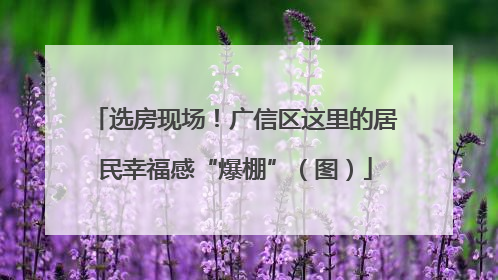 选房现场！广信区这里的居民幸福感“爆棚”（图）