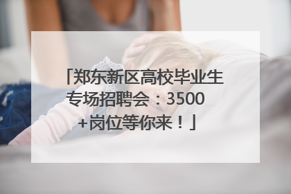 郑东新区高校毕业生专场招聘会：3500+岗位等你来！