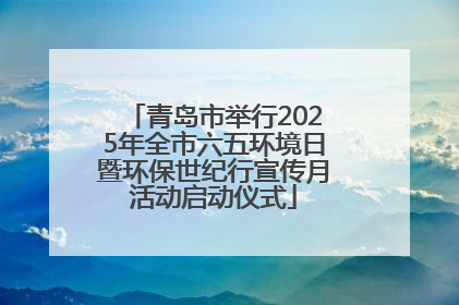 青岛市举行2025年全市六五环境日暨环保世纪行宣传月活动启动仪式