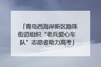 青岛西海岸新区隐珠街道组织“老兵爱心车队”志愿者助力高考