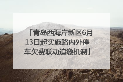 青岛西海岸新区6月13日起实施路内外停车欠费联动追缴机制