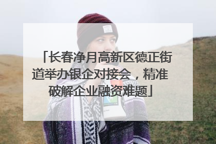长春净月高新区德正街道举办银企对接会，精准破解企业融资难题