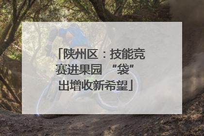 陕州区：技能竞赛进果园 “袋”出增收新希望