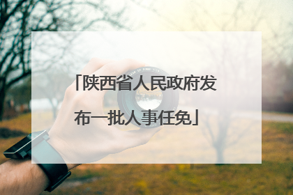 陕西省人民政府发布一批人事任免