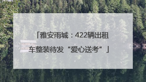 雅安雨城：422辆出租车整装待发“爱心送考”