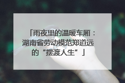 雨夜里的温暖车厢：湖南省劳动模范郑道远的“摆渡人生”
