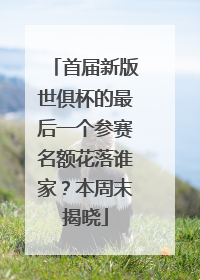 首届新版世俱杯的最后一个参赛名额花落谁家？本周末揭晓