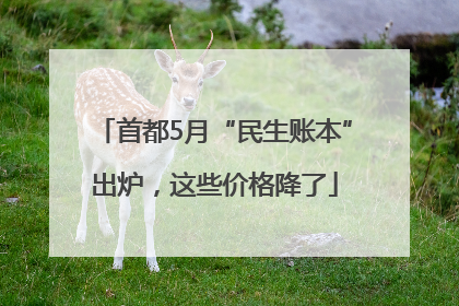 首都5月“民生账本”出炉，这些价格降了