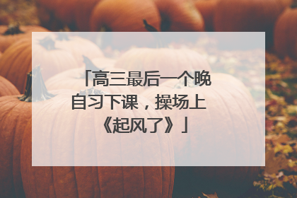 高三最后一个晚自习下课，操场上《起风了》