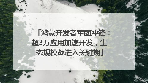 鸿蒙开发者军团冲锋：超3万应用加速开发，生态规模战进入关键期