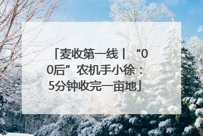 麦收第一线丨“00后”农机手小徐：5分钟收完一亩地