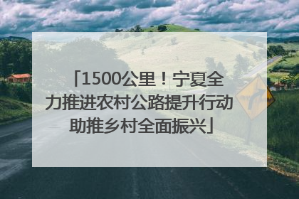 1500公里！宁夏全力推进农村公路提升行动 助推乡村全面振兴