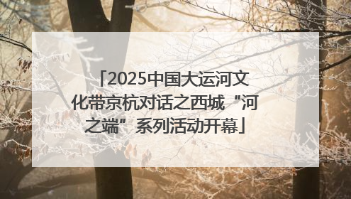 2025中国大运河文化带京杭对话之西城“河之端”系列活动开幕