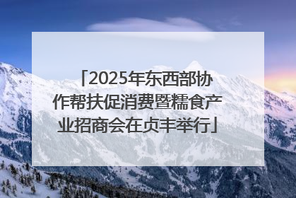 2025年东西部协作帮扶促消费暨糯食产业招商会在贞丰举行