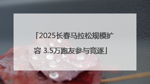 2025长春马拉松规模扩容 3.5万跑友参与竞逐