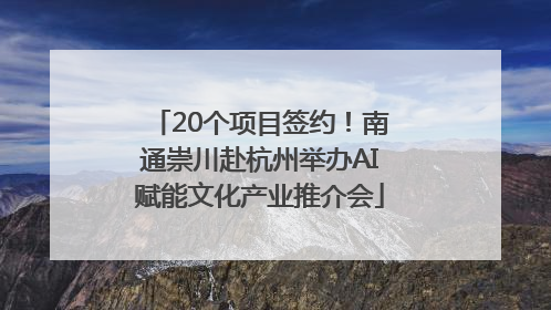 20个项目签约！南通崇川赴杭州举办AI赋能文化产业推介会