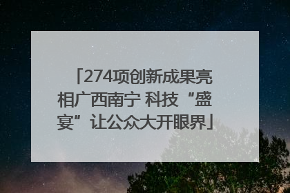 274项创新成果亮相广西南宁 科技“盛宴”让公众大开眼界