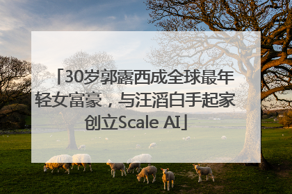 30岁郭露西成全球最年轻女富豪，与汪滔白手起家创立Scale AI