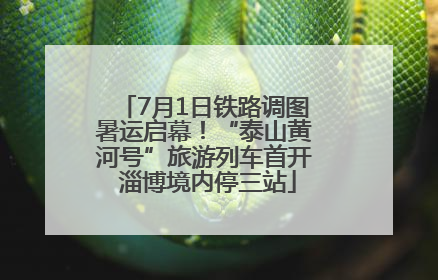 7月1日铁路调图暑运启幕！“泰山黄河号”旅游列车首开 淄博境内停三站