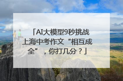 AI大模型9秒挑战上海中考作文“相互成全”，你打几分？